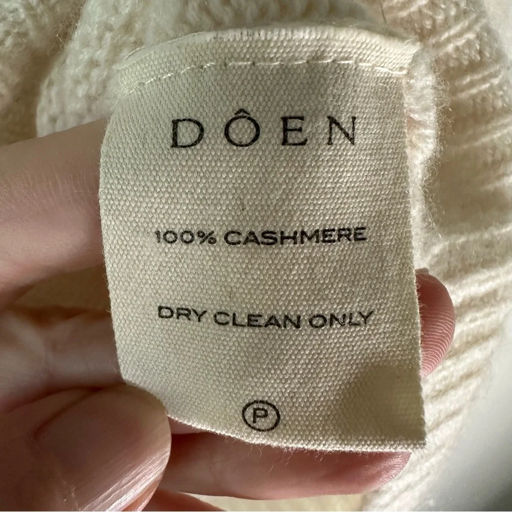 Doen Danae Cashmere Crewneck Cardigan in Dogwood SZ XS - Picture 5 of 6